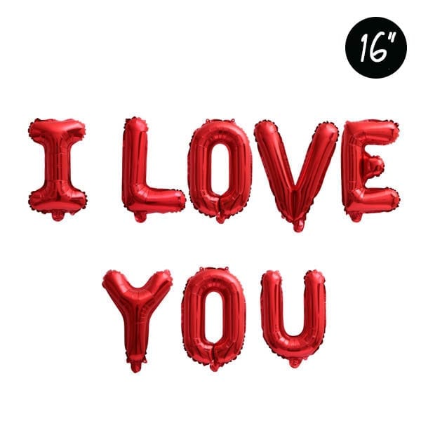 16 inch I LOVE YOU red foil balloon