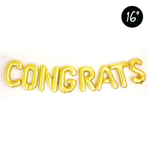16 inch Party gold foil balloon congrats