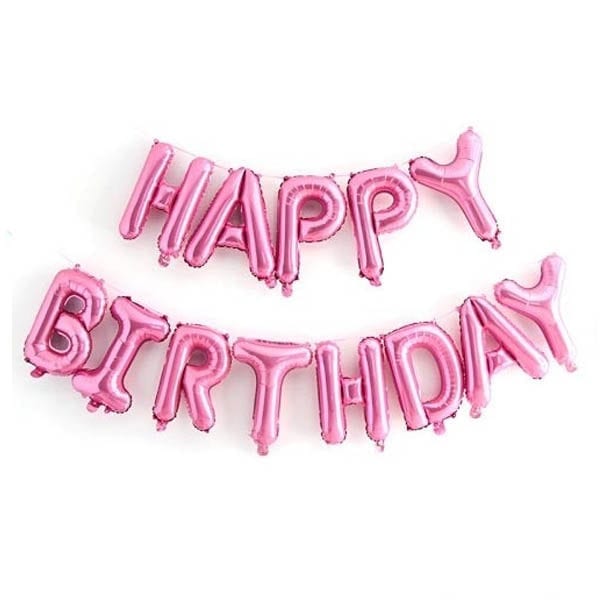16 inch happy birthday pink foil balloon
