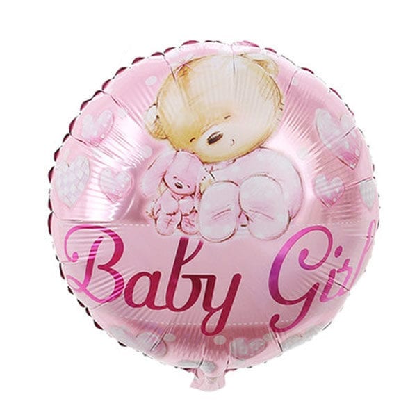 Baby Girl Bear Foil Balloon