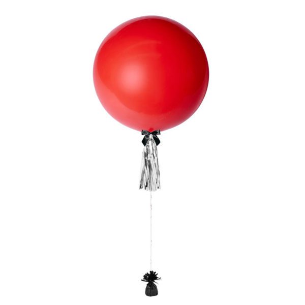 36 inch jumbo helium balloon red with tassel