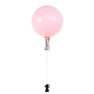 36 inch plain colour balloon Pink with tassel