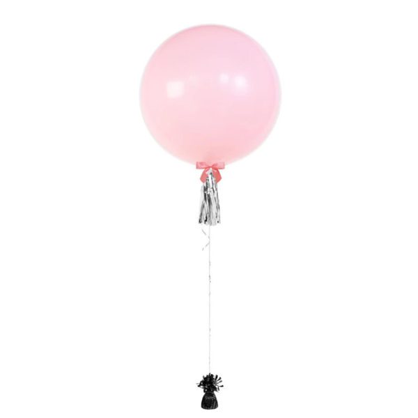 36 inch plain colour balloon Pink with tassel