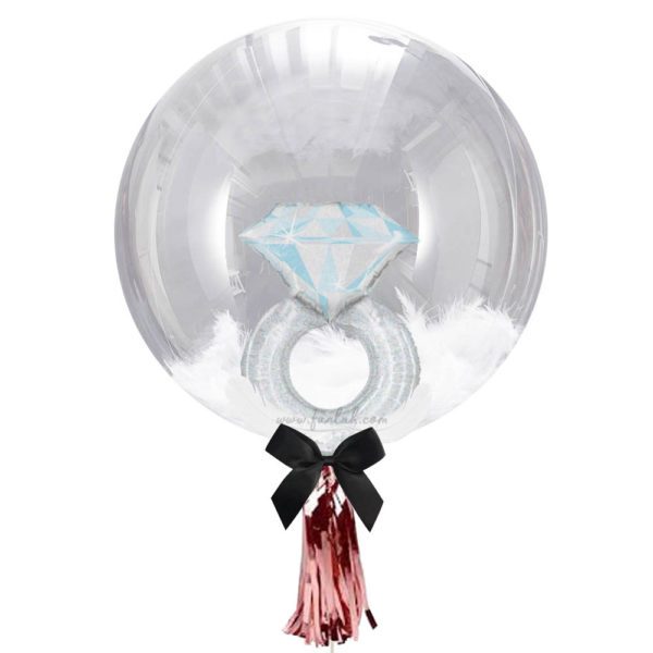 24 inch customize Diamong ring in bubble balloon