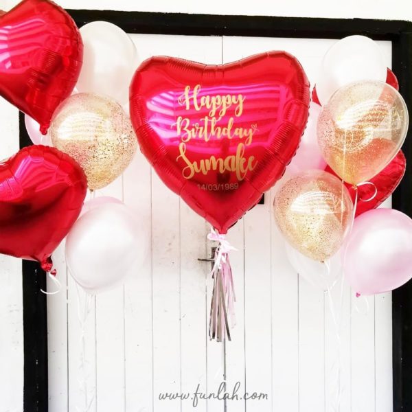 Big Red Hearts Balloon Package