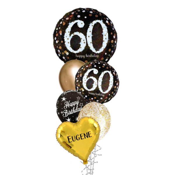 60 YEARS Birthday Balloon Bouquet