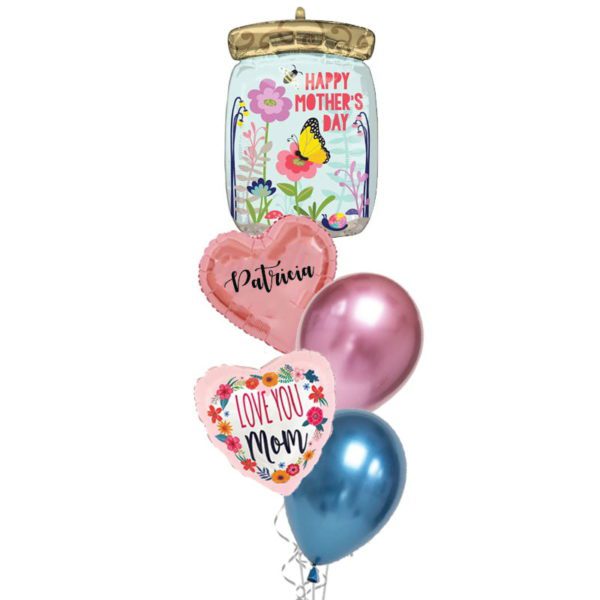 Butterfly and Flower Mothers Day Balloon Bouquet