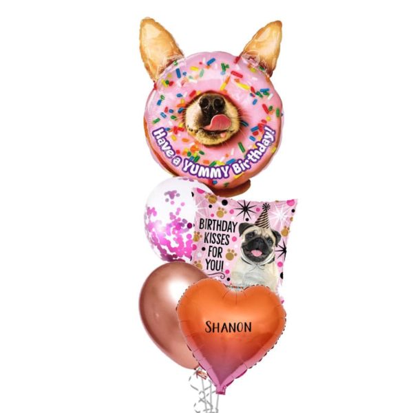 Doggy Yummy Birthday Donut Balloon Bouqet