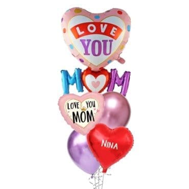 Love you mom balloon bouquet