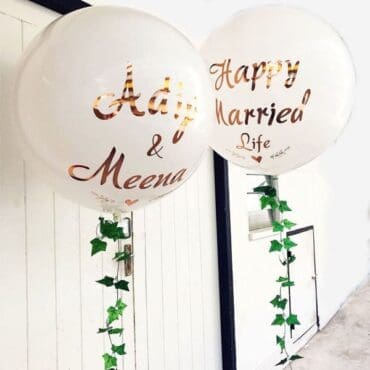 wedding entre balloons