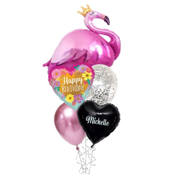 Hpapy birthday Pink Swan Balloon Bouquet