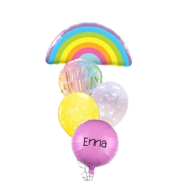 Matte Rainbow Birthday balloon