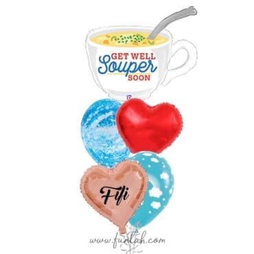 Get Well Souper Soon Balloon bouquet