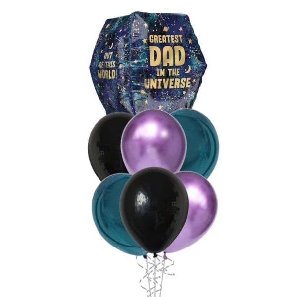 Greatest Dad in Universe balloon bouquet