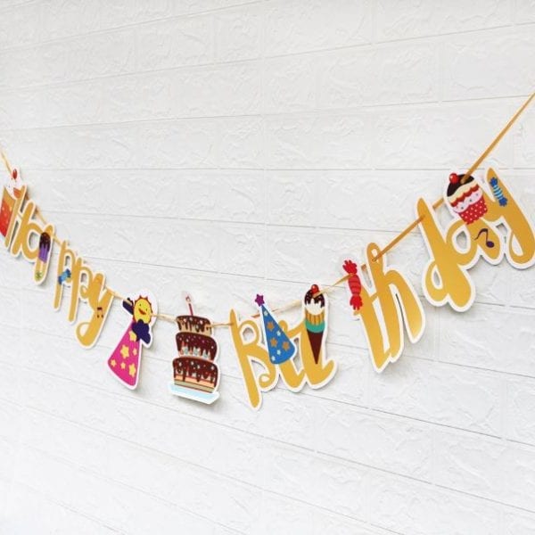Ice cream And Sweets Birthday Bunting