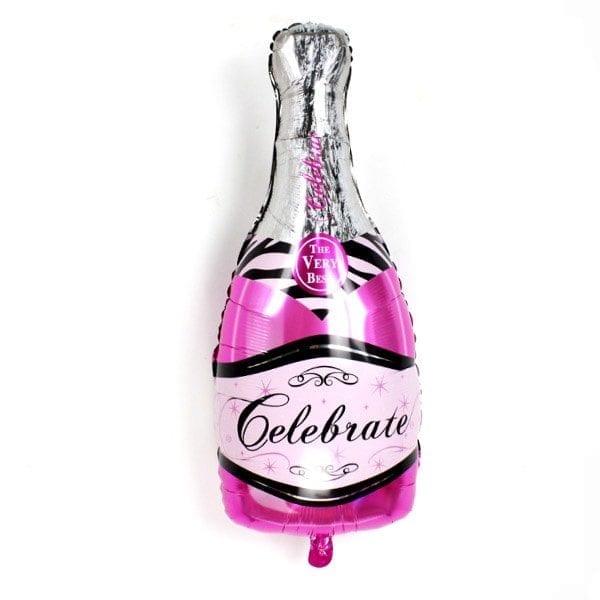 Celebrate Wine Champagne Bottle Pink Balloon
