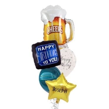 Cheers Beers To You Birthday Balloon Bouquet