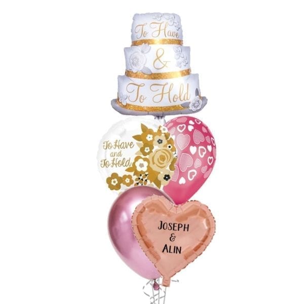 To Have and to Hold Wedding Balloon Bouquet