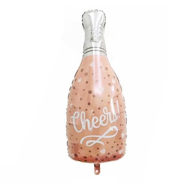 cheers bubbly rose gold champagne bottle balloon