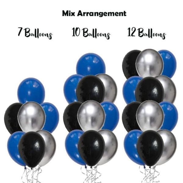 Build my own balloon bouquet chrome solid mix