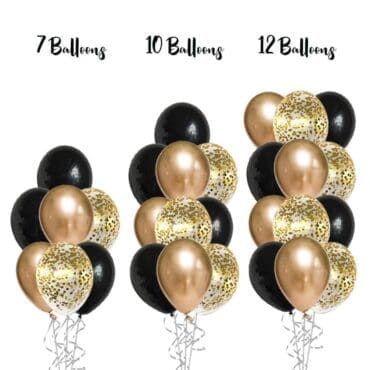 (Build My Balloon Bouquet) 12" Confetti Chrome Solid Balloon Colours - 12 Balloons