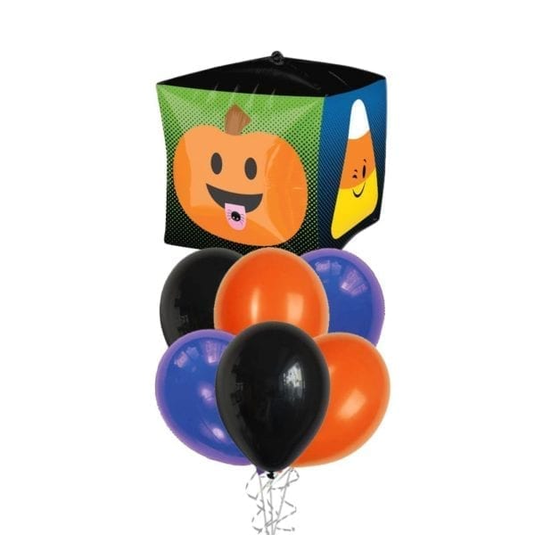Emoticon Cube Halloween Balloon Bouquet