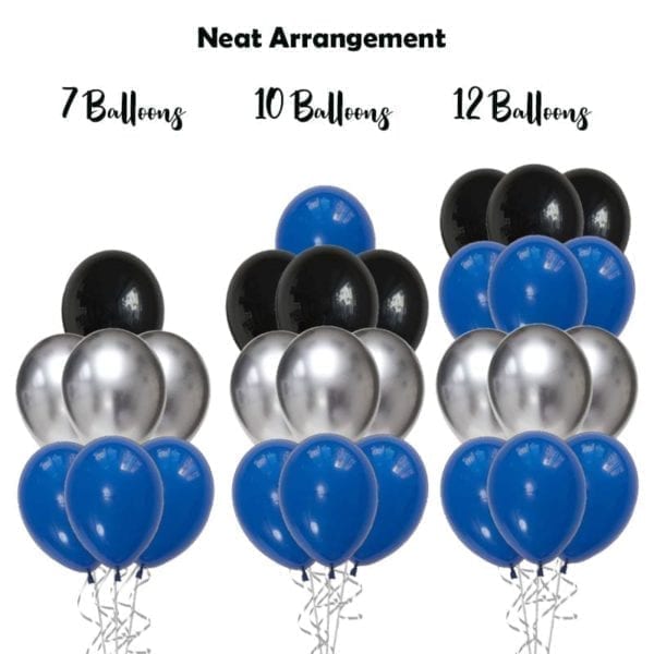 build balloon bouquet chrome solid neat