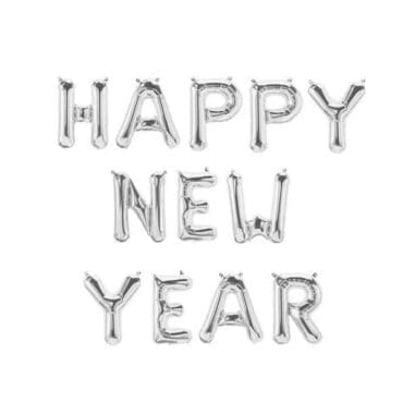 16 Inch Silver Happy New Year Foil Balloon