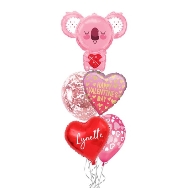 Valentines Koala Balloon bouquet