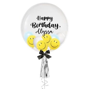 24" Customize Balloon Smiley Mini Balloons