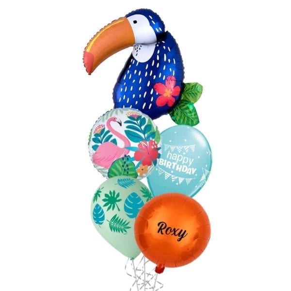 Tropical Toucan Jungle Birthday Balloon Bouquet