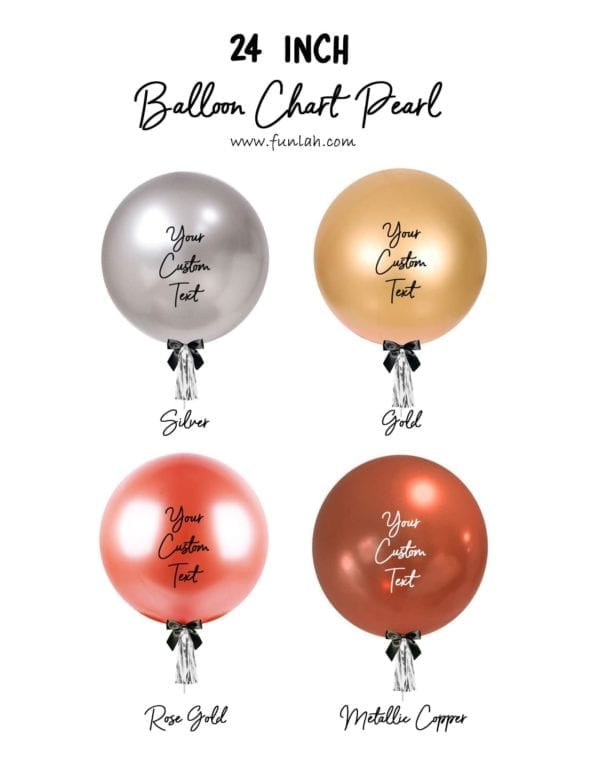24 inch pearl balloon chart