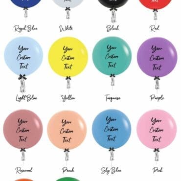 36 inch solid balloon chart