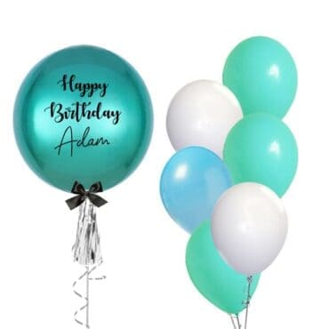 Aqua ORBZ with Side Bouquet