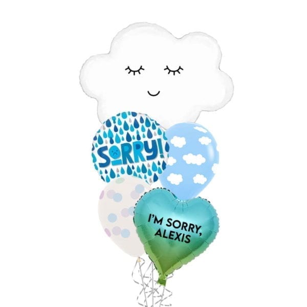 Cloud Rain I'm Sorry Balloon Bouquet