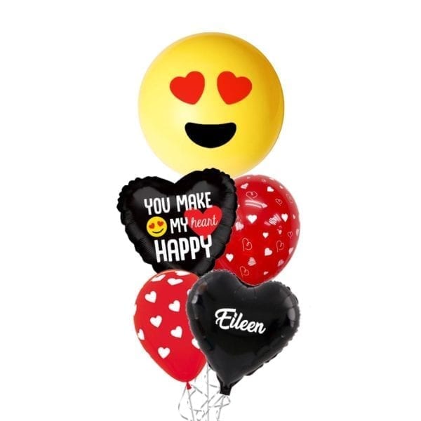 Jumbo Heart Shape Eyes Love Balloon Bouquet