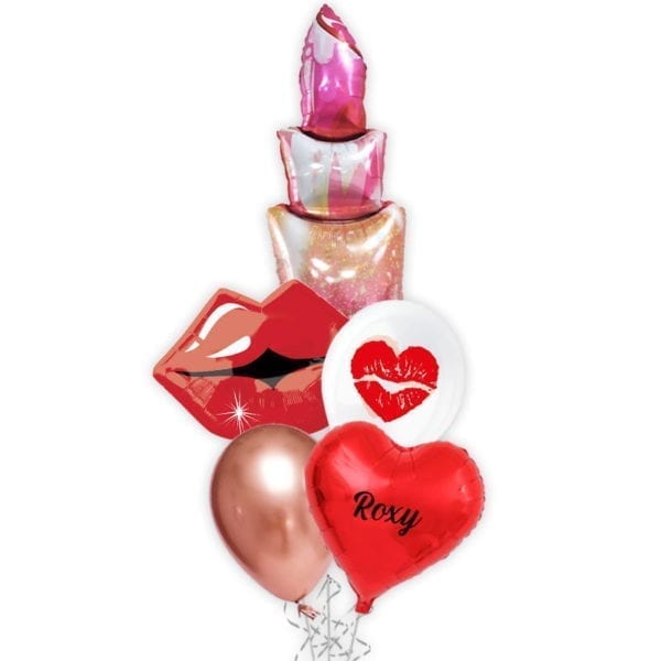 Lipstick Kisses Love Balloon Bouquet