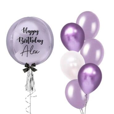 Pastel Lilac ORBZ with Side Bouquet