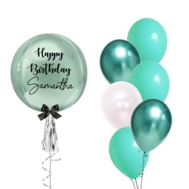 Pastel Mint Green ORBZ with Side Bouquet