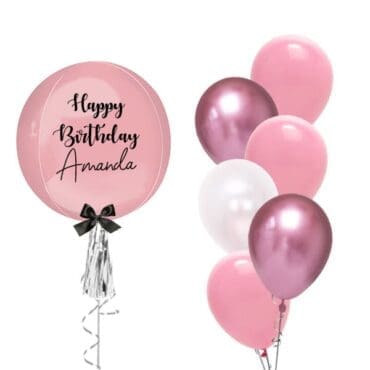 Pastel Pink ORBZ with Side Bouquet