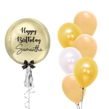 Pastel Yellow ORBZ with Side Bouquet