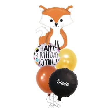 Woodland Fox Birthday Balloon Bouquet