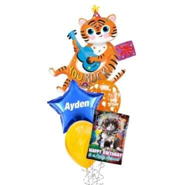 Party Cat Birthday Balloon Bouquet