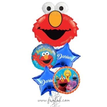 Happy Elmo Birthday Balloon bouquet
