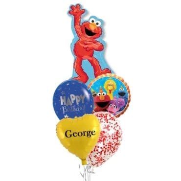 Waving Elmo and friends Balloon Bouquet