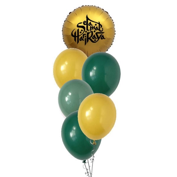 Hari Raya Sphere Retro Gold Layer Balloon Bouquet