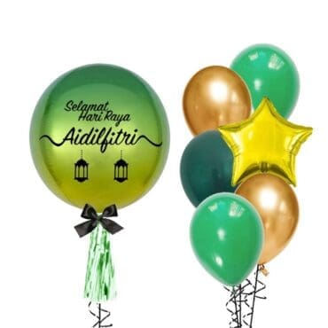 Hari Raya Orbz With Side Bouquet Green Package