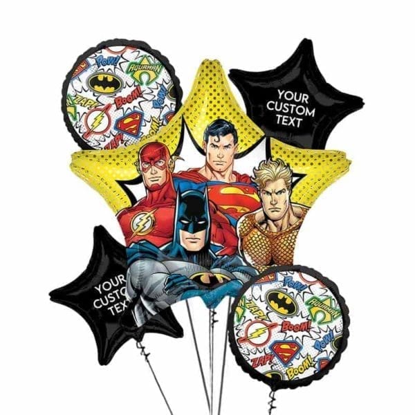 Justice League Balloon Bouquet The Flash Superman Aquaman Batman
