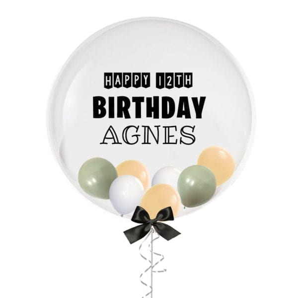 24" Personalised Birthday Banner Balloon with Mini Balloons