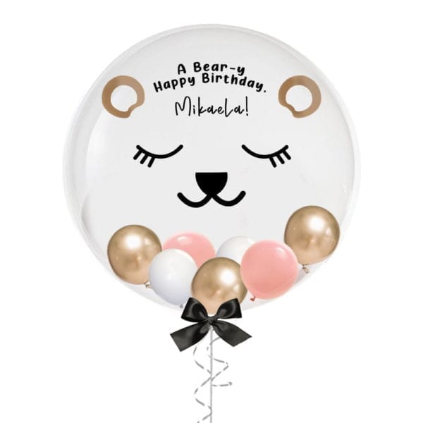 24″ Personalised Cute Bear Balloon With Mini Balloons